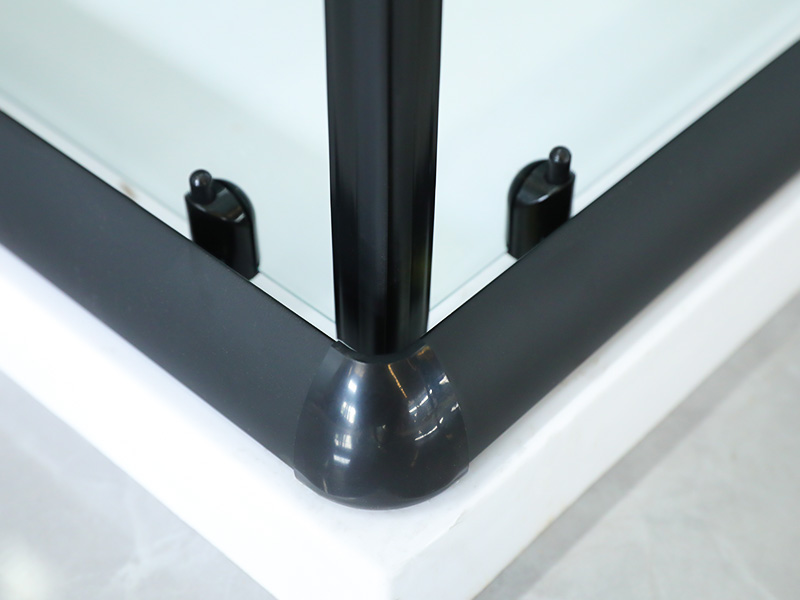 کابین دوش کشویی مربعی پروفیل آلومینیومی مشکی SQ با دستگیره دو سوراخ کابین دوش کشویی مربعی پروفیل آلومینیومی مشکی SQ با دستگیره دو سوراخ