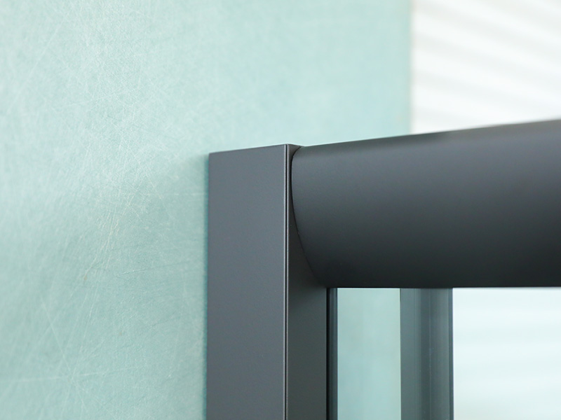 کابین دوش کشویی مربعی پروفیل آلومینیومی مشکی SQ با دستگیره دو سوراخ کابین دوش کشویی مربعی پروفیل آلومینیومی مشکی SQ با دستگیره دو سوراخ