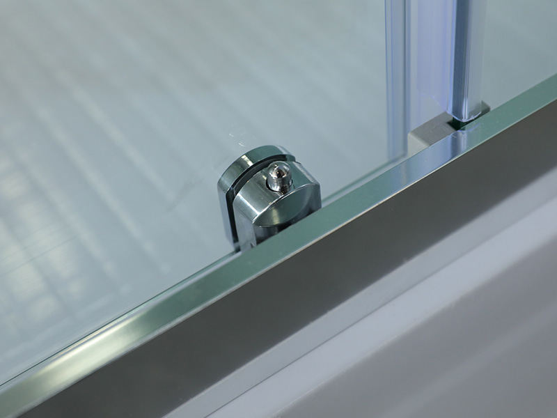 کابین دوش کشویی RE، شیشه شفاف، پروفیل آلومینیومی کروم، دستگیره دو سوراخ، با سینی کابین دوش کشویی RE، شیشه شفاف، پروفیل آلومینیومی کروم، دستگیره دو سوراخ، با سینی