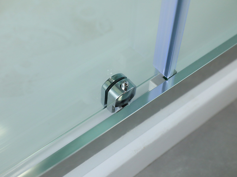 کابین دوش کشویی SQUARE، شیشه شفاف با چاپ، پروفیل آلومینیومی سفید، دستگیره دو سوراخ، با سینی کابین دوش کشویی SQUARE، شیشه شفاف با چاپ، پروفیل آلومینیومی سفید، دستگیره دو سوراخ، با سینی