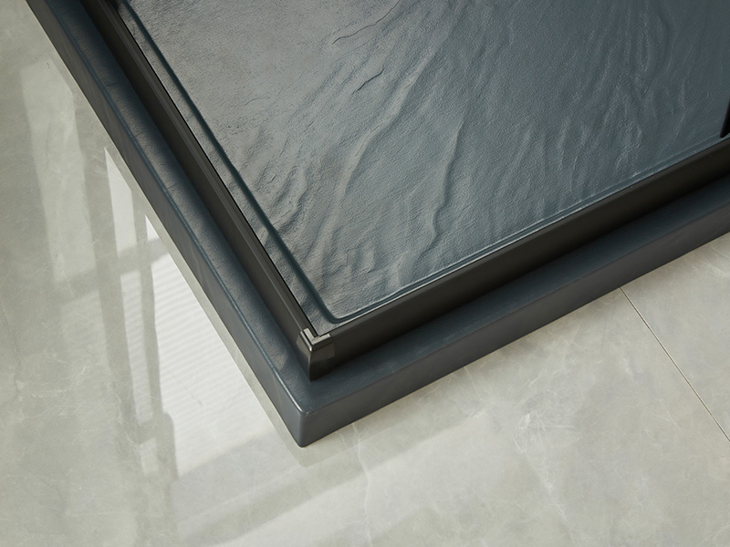 کابین دوش کشویی SQ، شیشه شفاف، پروفیل آلومینیومی مشکی، دستگیره دو سوراخ، با سینی کابین دوش کشویی SQ، شیشه شفاف، پروفیل آلومینیومی مشکی، دستگیره دو سوراخ، با سینی