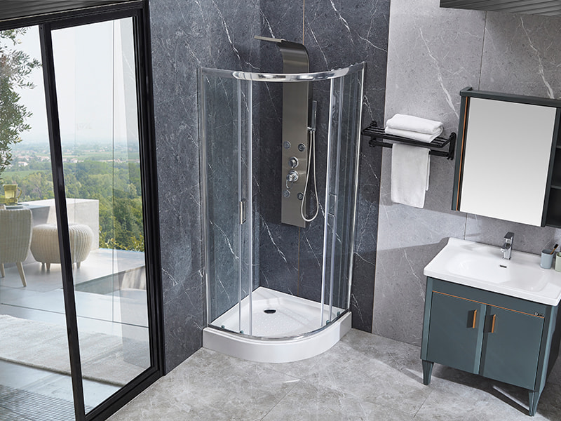 کابین دوش کشویی پروفیل آلومینیومی SE کروم برای حمام کابین دوش کشویی پروفیل آلومینیومی SE کروم برای حمام