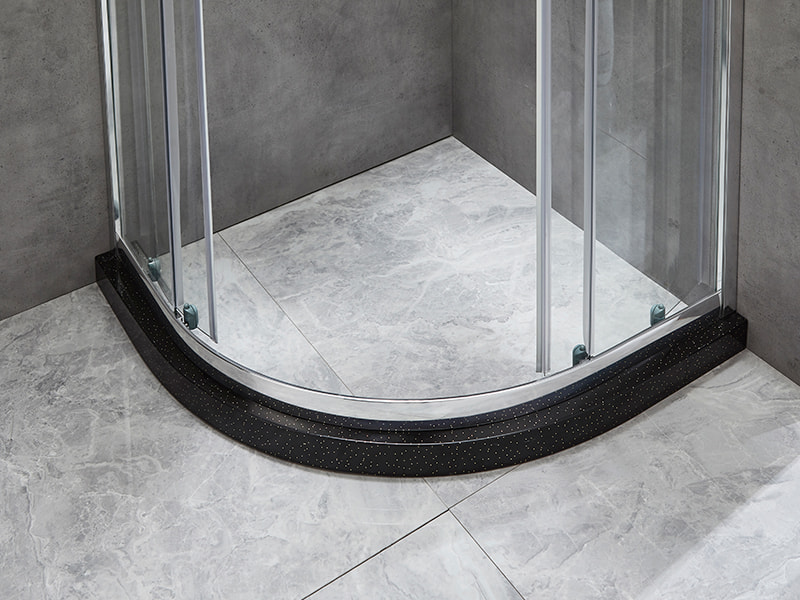 کابین دوش کشویی SE، شیشه شفاف، پروفیل آلومینیومی کروم، دستگیره دو سوراخ، بدون سینی کابین دوش کشویی SE، شیشه شفاف، پروفیل آلومینیومی کروم، دستگیره دو سوراخ، بدون سینی