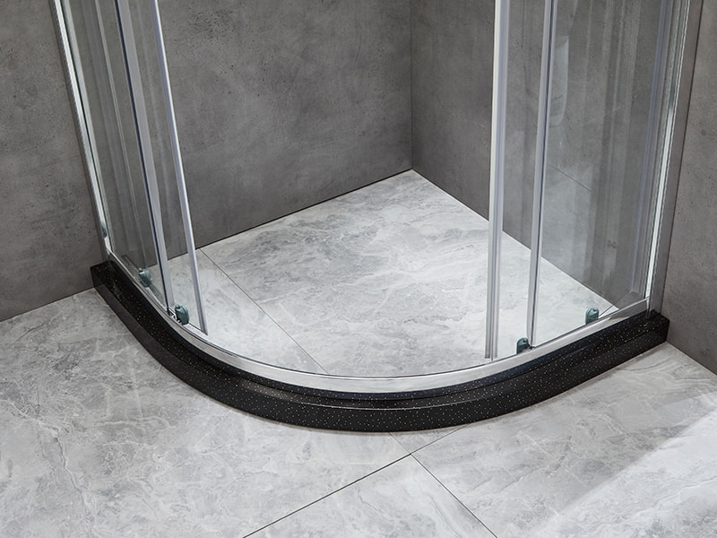 کابین دوش کشویی SE، شیشه شفاف، پروفیل آلومینیومی کروم، دستگیره دو سوراخ، بدون سینی کابین دوش کشویی SE، شیشه شفاف، پروفیل آلومینیومی کروم، دستگیره دو سوراخ، بدون سینی