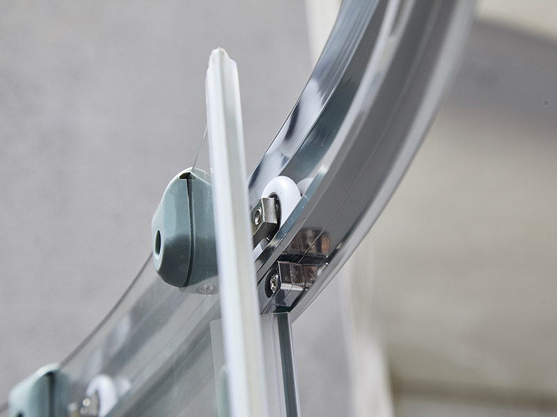 کابین دوش کشویی SE، شیشه شفاف، پروفیل آلومینیومی کروم، دستگیره دو سوراخ، بدون سینی کابین دوش کشویی SE، شیشه شفاف، پروفیل آلومینیومی کروم، دستگیره دو سوراخ، بدون سینی