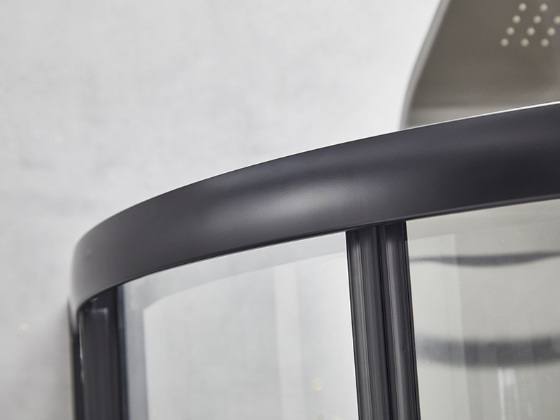 کابین دوش کشویی SE، شیشه شفاف، پروفیل آلومینیومی مشکی، دستگیره دو سوراخ، بدون سینی کابین دوش کشویی SE، شیشه شفاف، پروفیل آلومینیومی مشکی، دستگیره دو سوراخ، بدون سینی