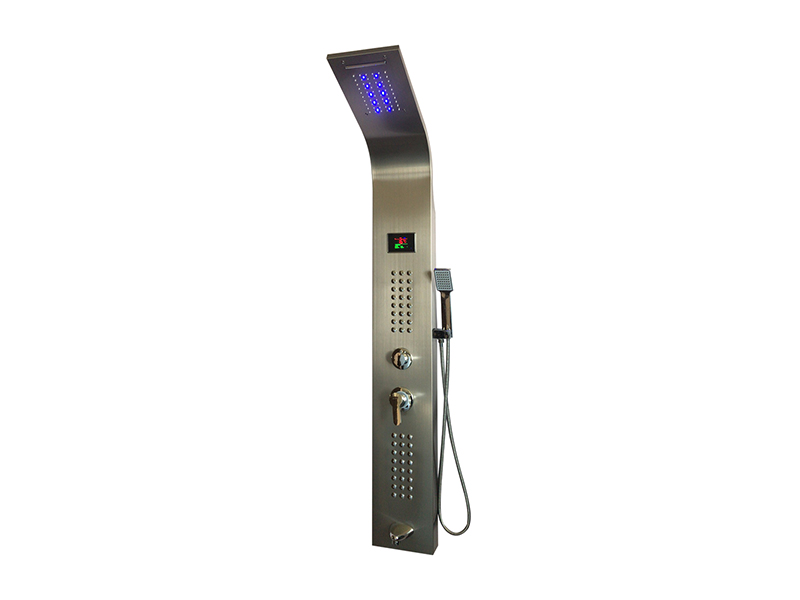 پنل دوش آبشاری از جنس استنلس استیل EC-1013 با نمایشگر LED