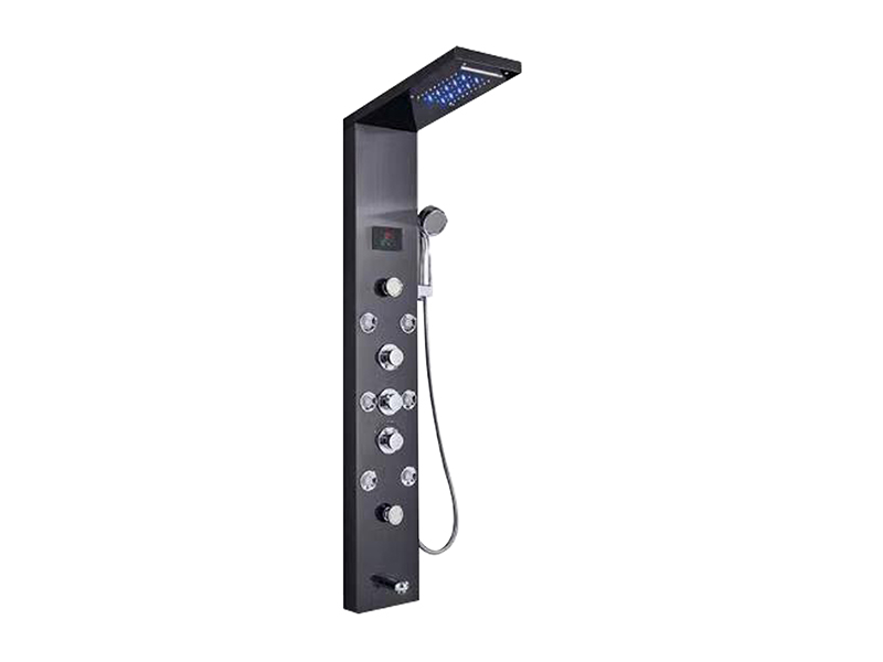 EC-1041 ست دوش کروم ABS مشکی پانل دوش استیل ضد زنگ